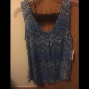 Bobbie Brooks Blue Chevron Shirt